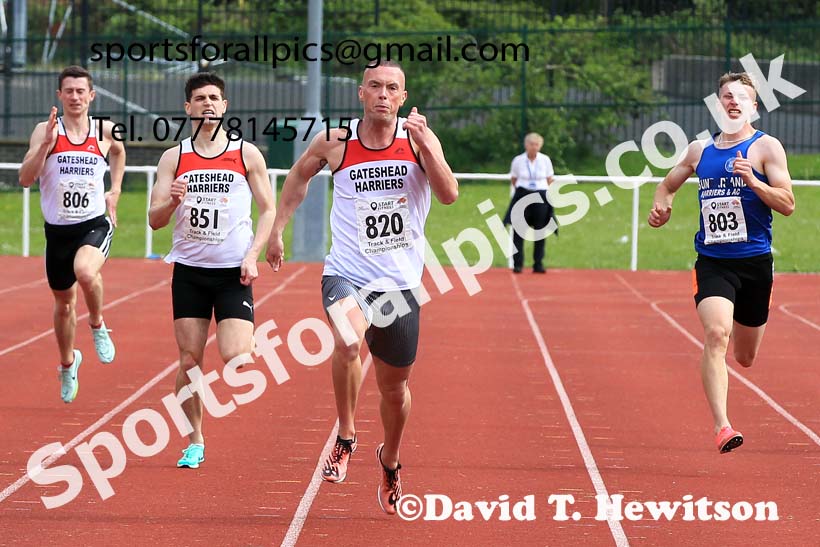 Senior Mens 200 metres, 2023 North Eastern Track and Field Champs., Middlesbrough Sports Village, Middlesbrough. Photo: David T. Hewitson/Sports for All Pics